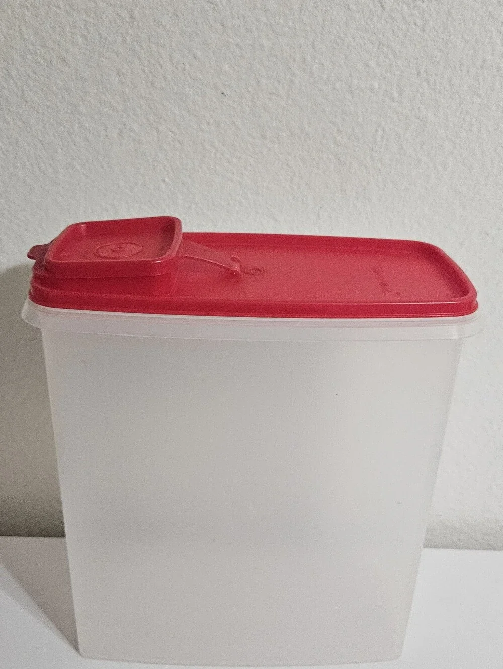 Tupperware Red-Lid Clear Food Storage Container
